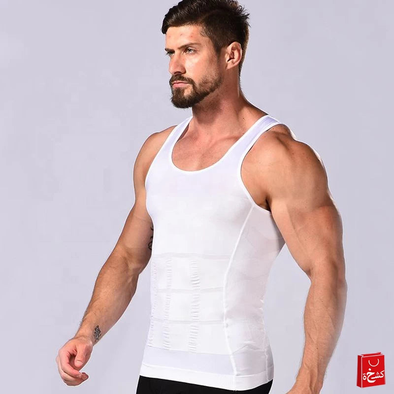 Slim N Lift Slimming Vest For Men White Thin-001
