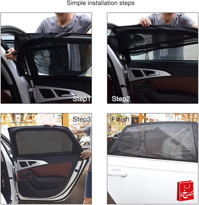 Car Window Shades for Baby – 2PC UV Mesh Sun Shades