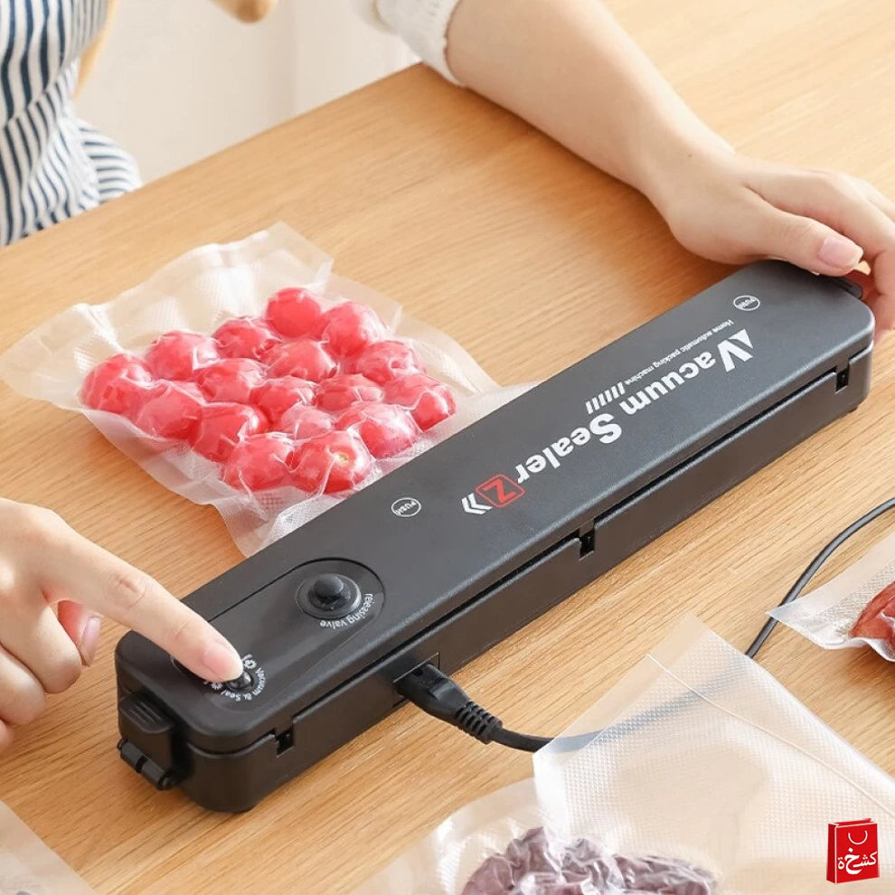 Vacuum Sealer Machine Automatic Air Sealing with 10 bags for Food-Black