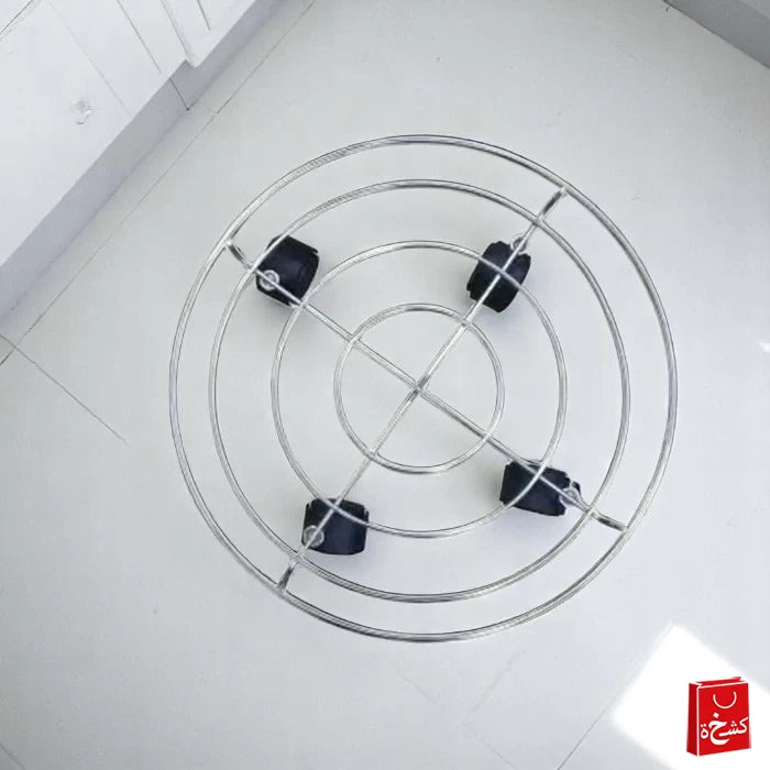 Stainless Steel Gas Cylinder Trolley With 4 Wheels