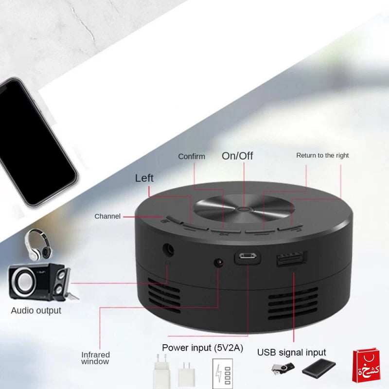 Borrego 10W LED Mini Projector with Remote