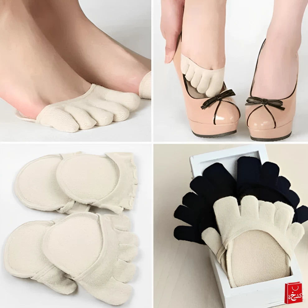 Women Breathable Half Toe Foot Invisible Liner Socks -Free Size