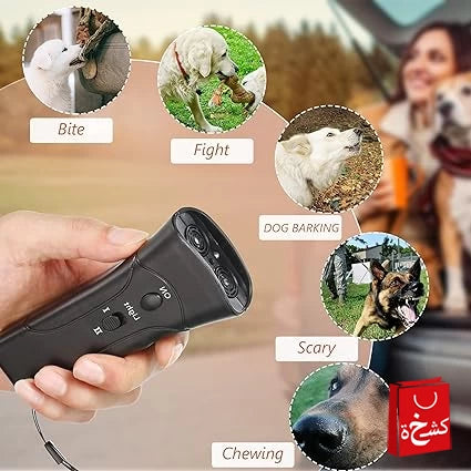 Ultrasonic Handheld Dog Repeller and Training Device With Battery