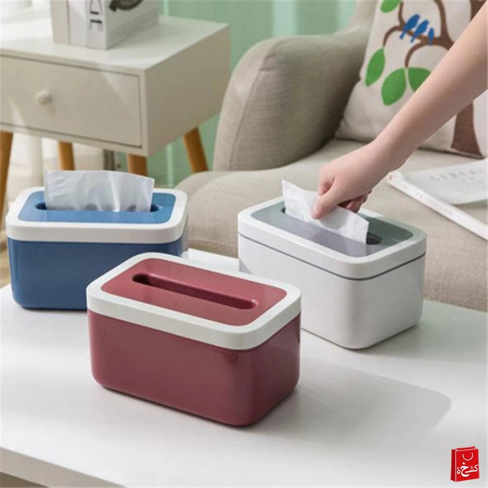 Tissue box with waterproof night light