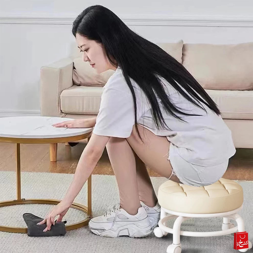 Wheeled Low Stool