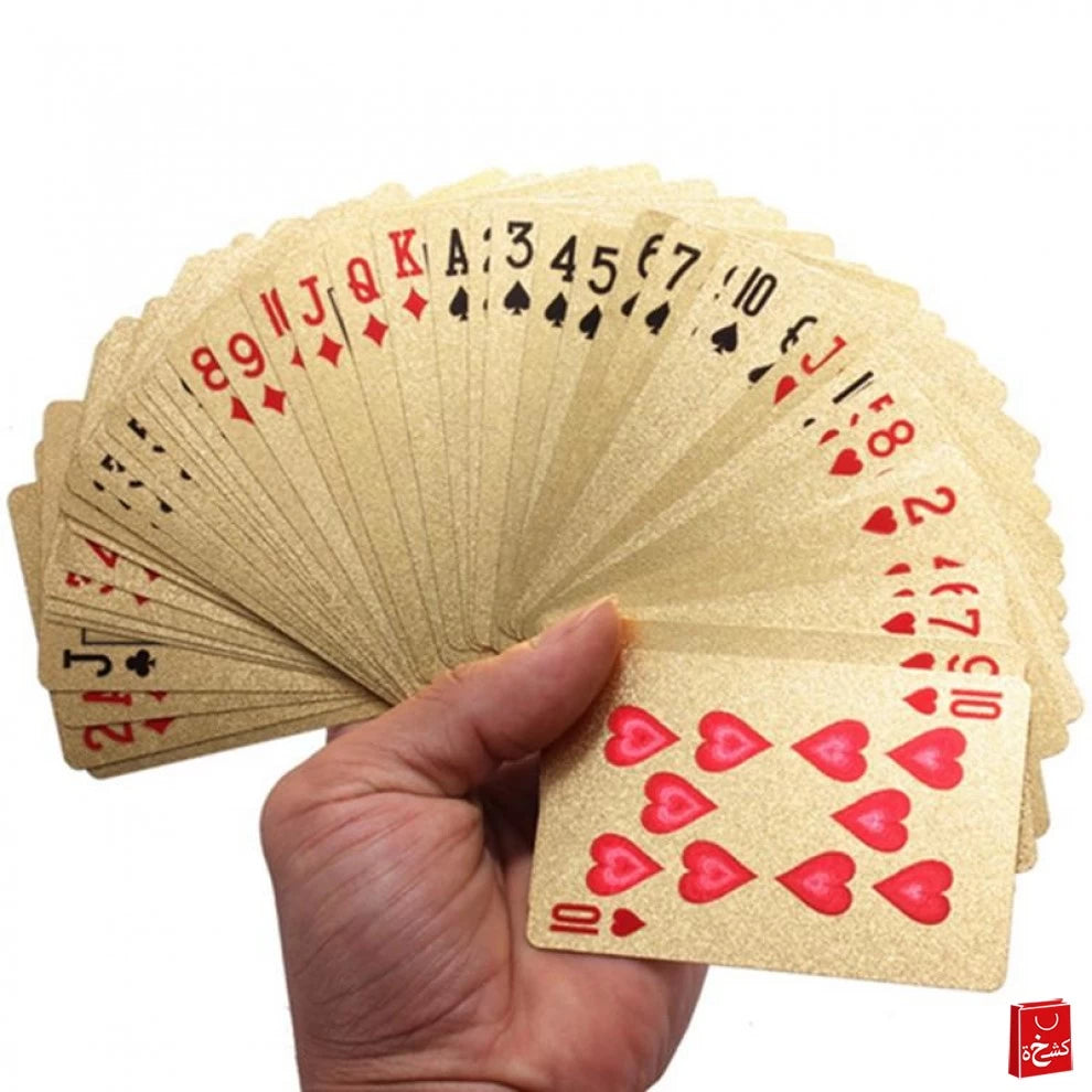 2psc Gold Deck of Cards, Playing Cards, Waterproof Playing Cards