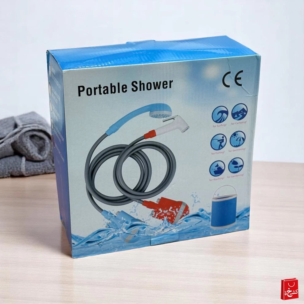 Travel Shataf Bidet Hose Spray with Foldable Bucket Rechargable -15lit