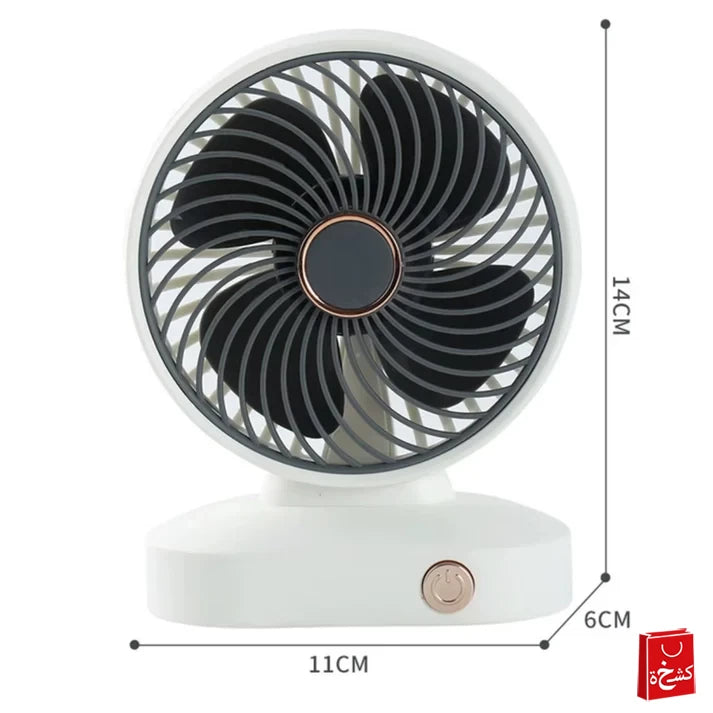 USB Rechargeable Desk Fan – Portable & Silent Cooling Anywhere! ZB097
