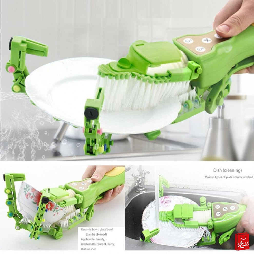 Spinning Handheld Automatic Dish Scrubber Fits Kitchen Bowls Plates