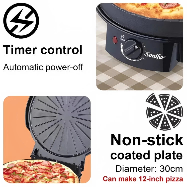 Sonifer Non-Stick Pizza Maker Machine  1500W Electric Oven SF-6086