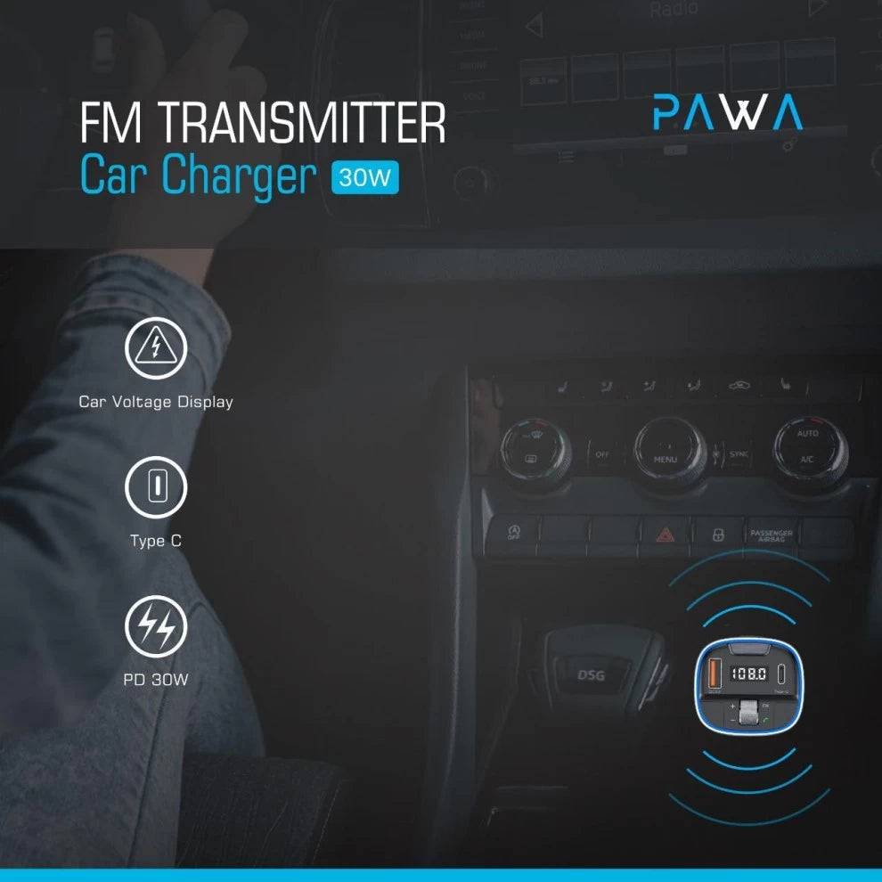 AWA FM Transimitter Car Charger 30W