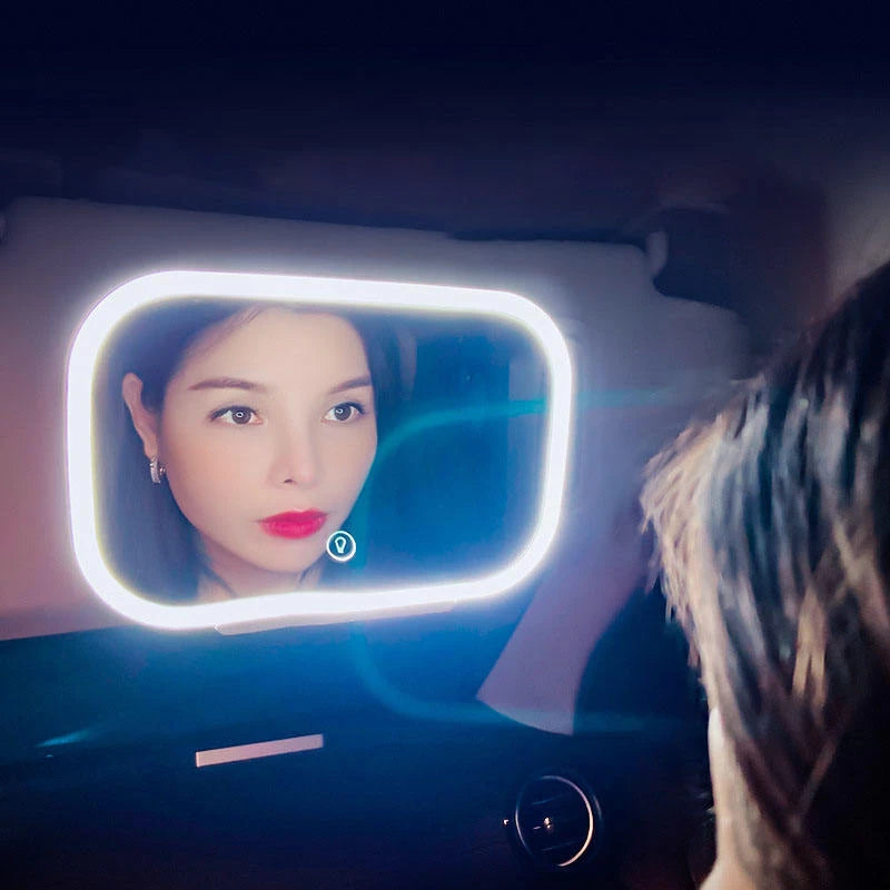 Car Visor Vanity Mirror with 3 Light Modes