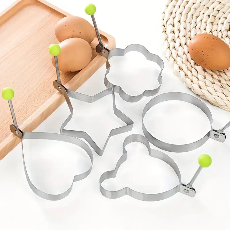 Stainless Steel Fried Egg Mold & 5 Different Shapes