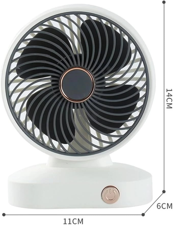 USB Rechargeable Desk Fan – Portable & Silent Cooling Anywhere!  ZB097