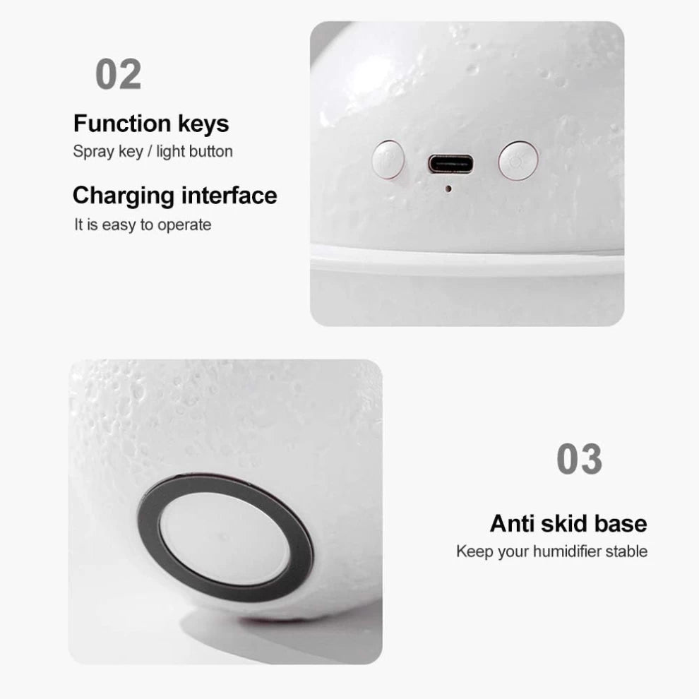 3D Moon Lamp USB Air Humidifier