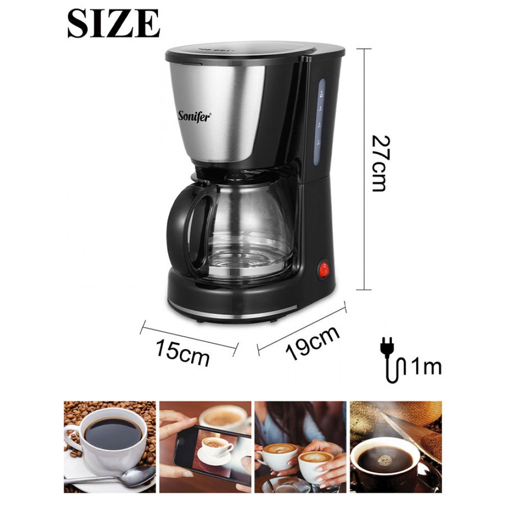 Sonifer  Electric Drip Coffee Maker 0.75L 1000W SF-3555