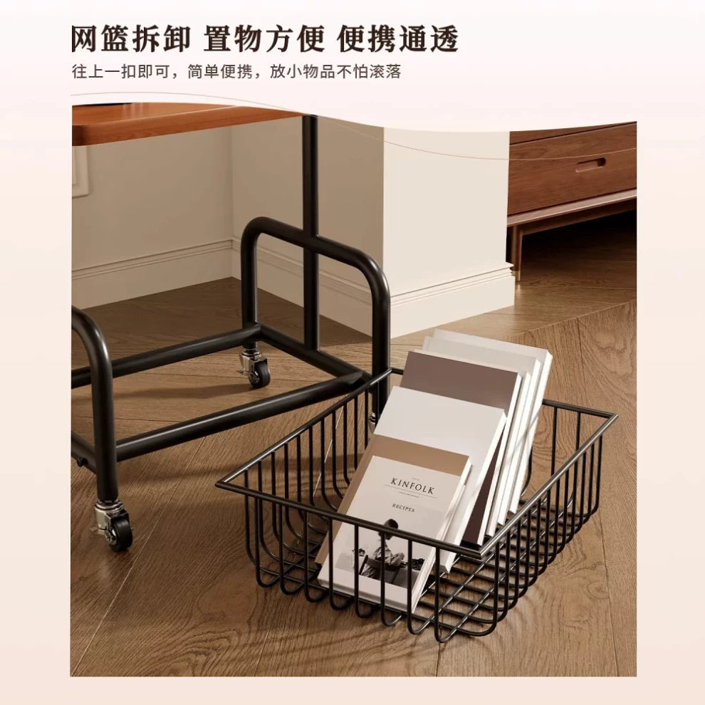 C-Shaped Rolling Side Table – Multi-Functional & Space-Saving 100 x 31 x 49 cm