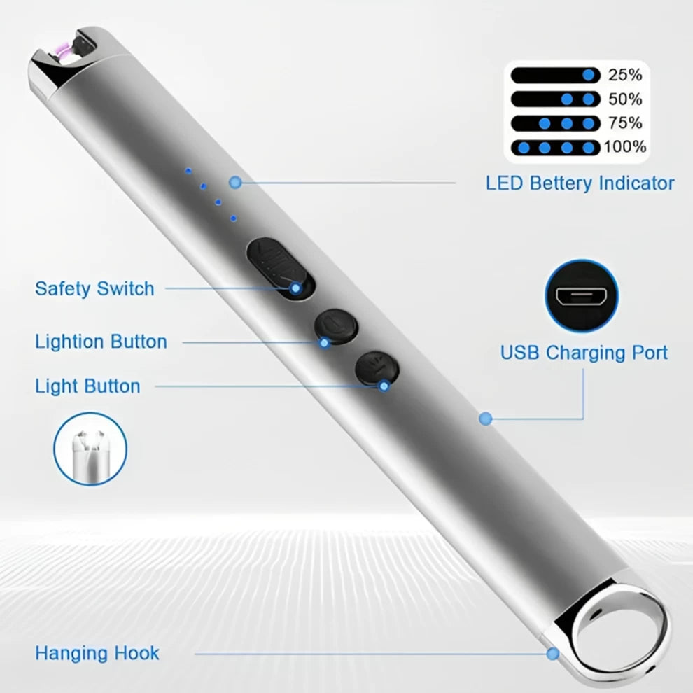 Candle Lighters Rechargeable USB, Lighter with LED