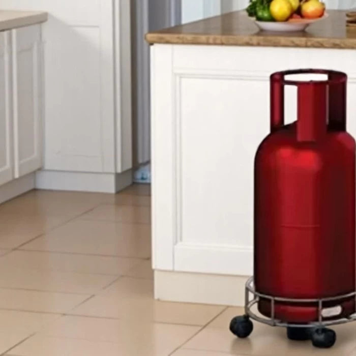 Stainless Steel Gas Cylinder Trolley With 4 Wheels