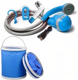 Travel Shataf Bidet Hose Spray with Foldable Bucket Rechargable -15lit