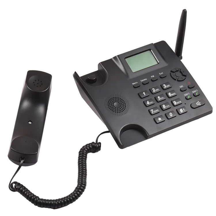Wireless GSM Desk Phone with 2 SIM cards slots-ReChargable Battery
