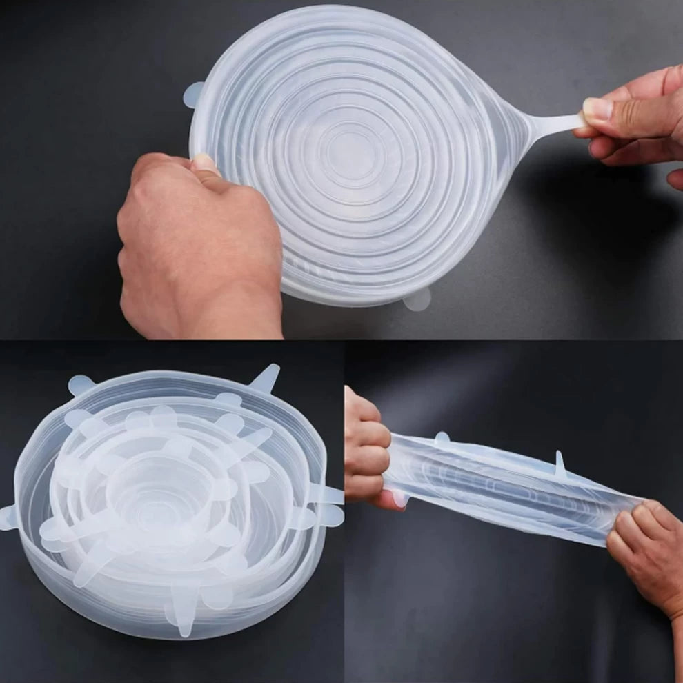 Silicone Stretch Lids Durable Food Bowl Cover-6 PCS