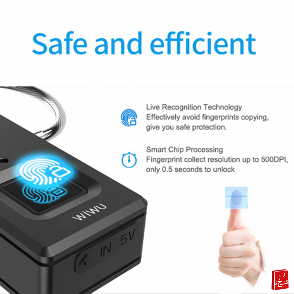 WiWU S6 Finger Print Pad Lock