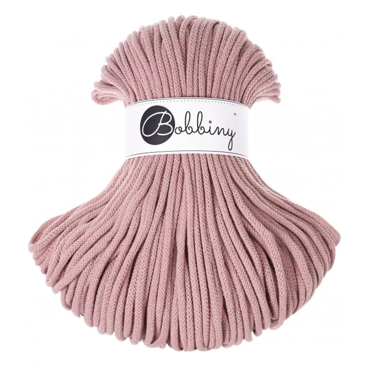 Bobbiny Premium Macramé Cord Yarn, Blush, 5 mm.