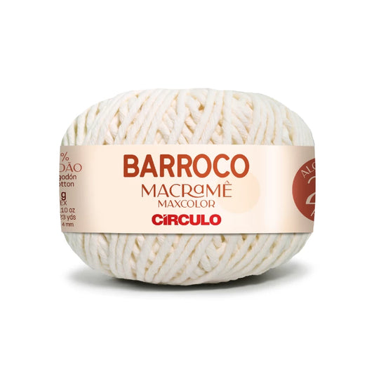 Circulo Barroco Macramé Maxcolor String Yarn - Branco Mate (8083)