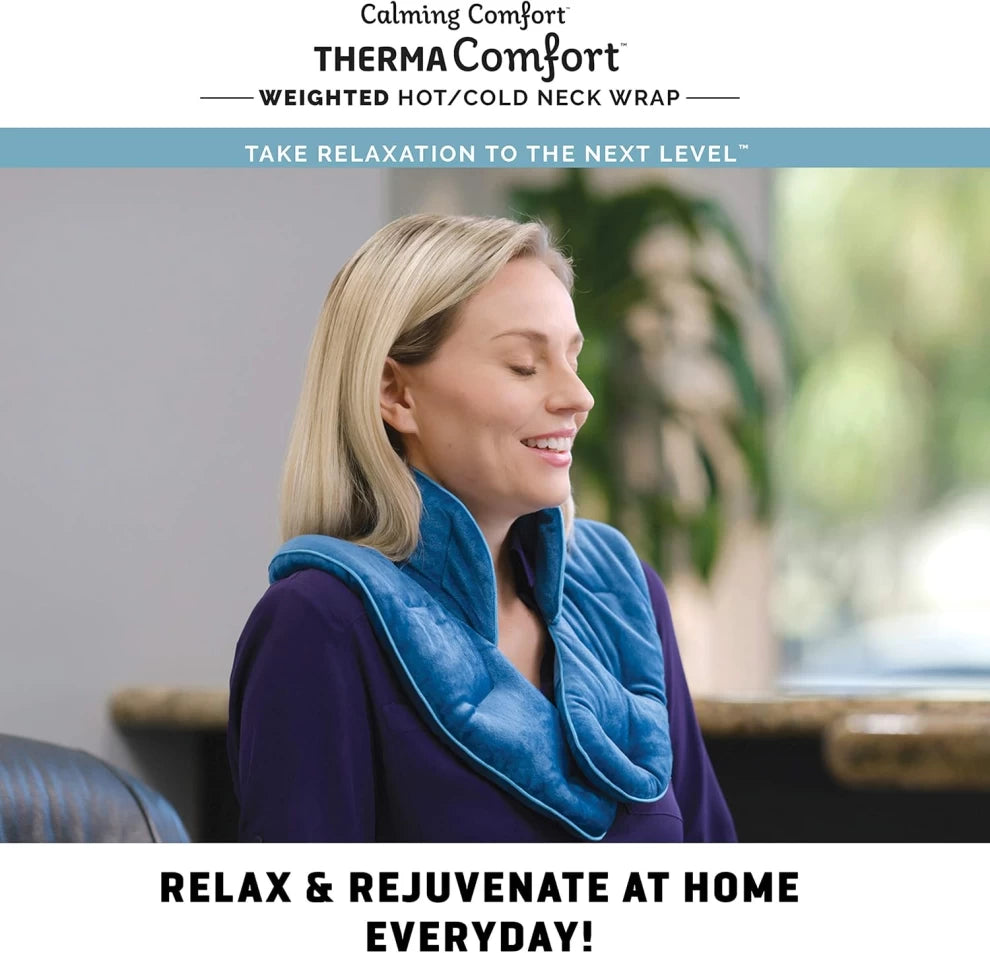 Calming Therma Comfort Weighted Hot Neck Shoulder Wrap-Microwave Pad