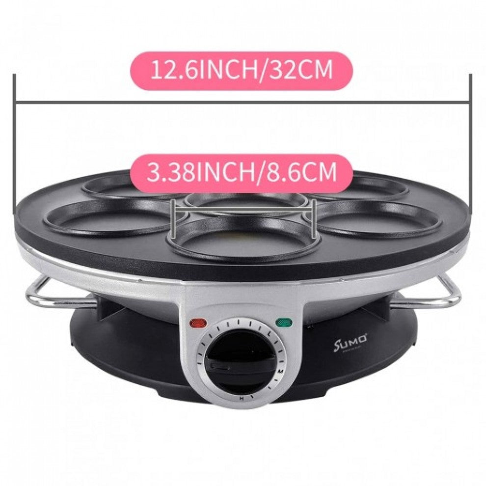 SUMO CREPE MAKER 1200W 7 HOLES- - WHITE & BLACK