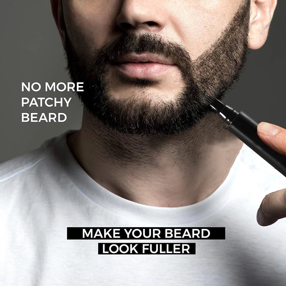 Waterproof Beard Filling Pen with Beard Brush