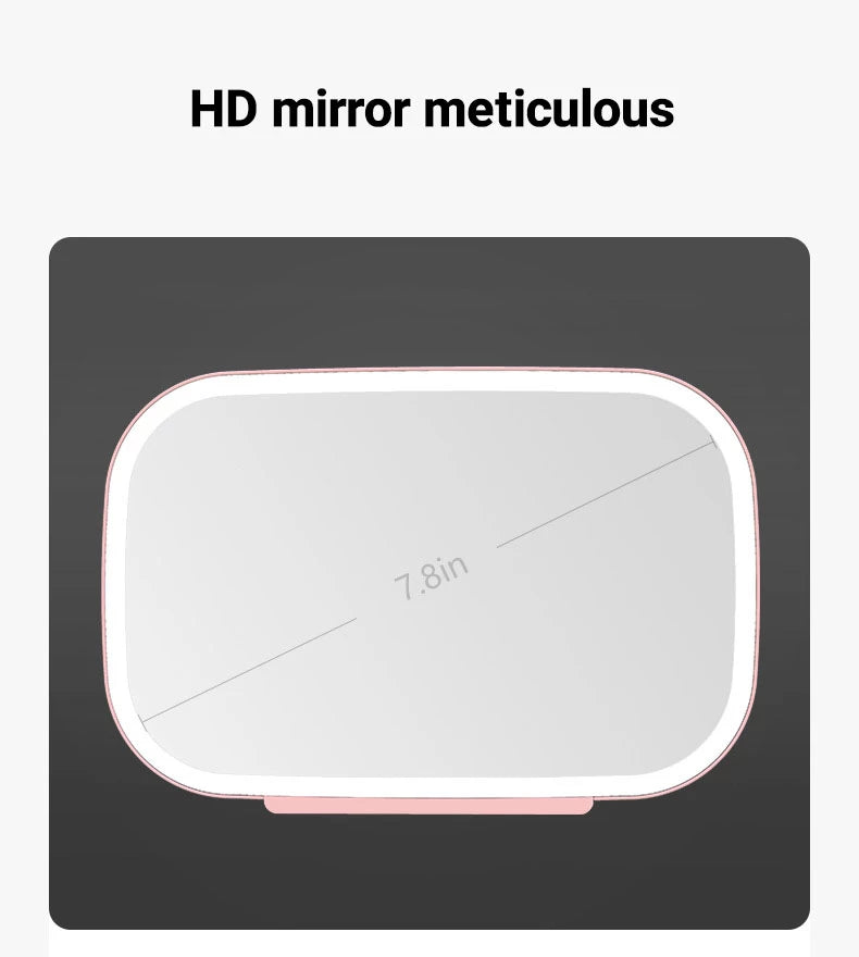 Car Visor Vanity Mirror with 3 Light Modes