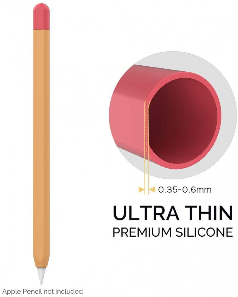 AhaStyle Duotone Ultra Thin Apple Pencil Sleeve (2nd Gen) - Orange/Red