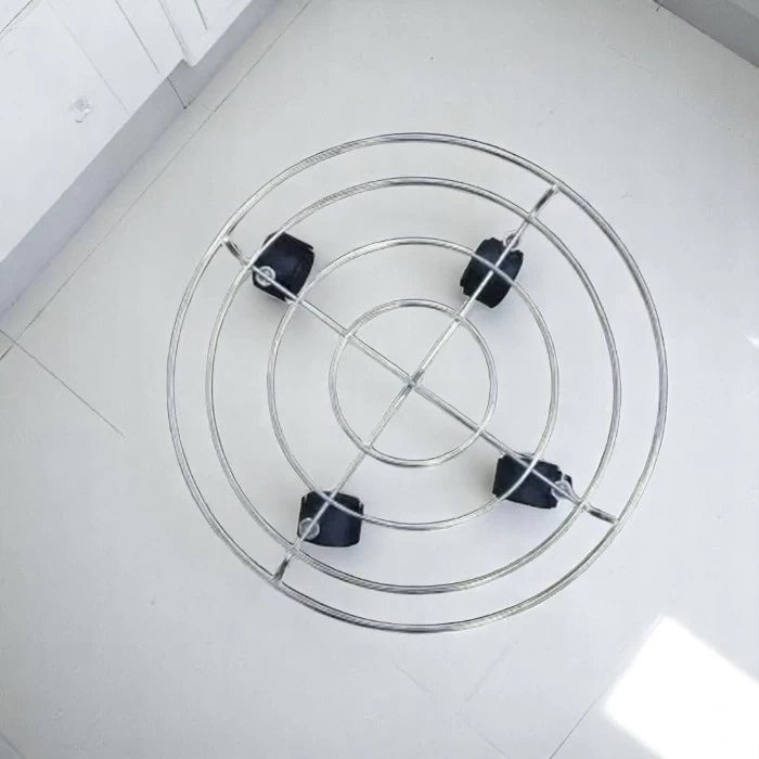 Stainless Steel Gas Cylinder Trolley With 4 Wheels