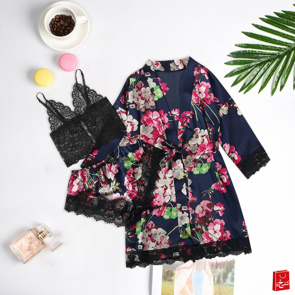 Black Silk Pijama