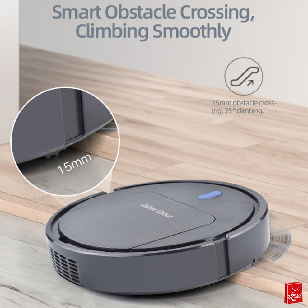 Smart Rechargeable Vacuum Cleaner Robot Black
