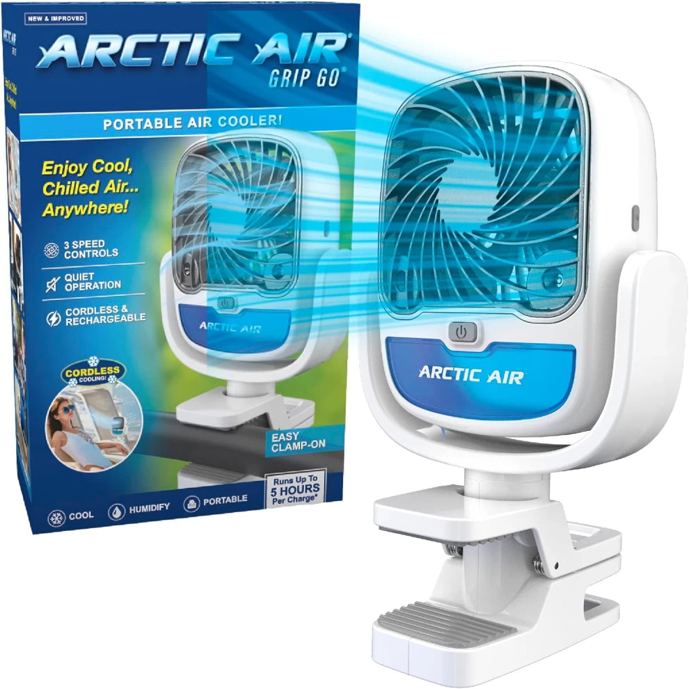 Arctic Air Grip Go – Cordless Portable Clamp-On Air Cooler