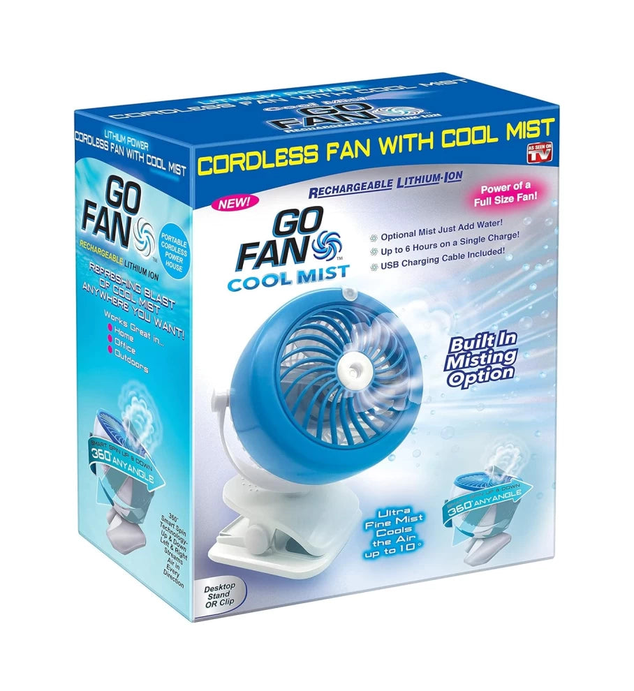 Spark Innovators Go Fan Cool Mist – Rechargeable Fan