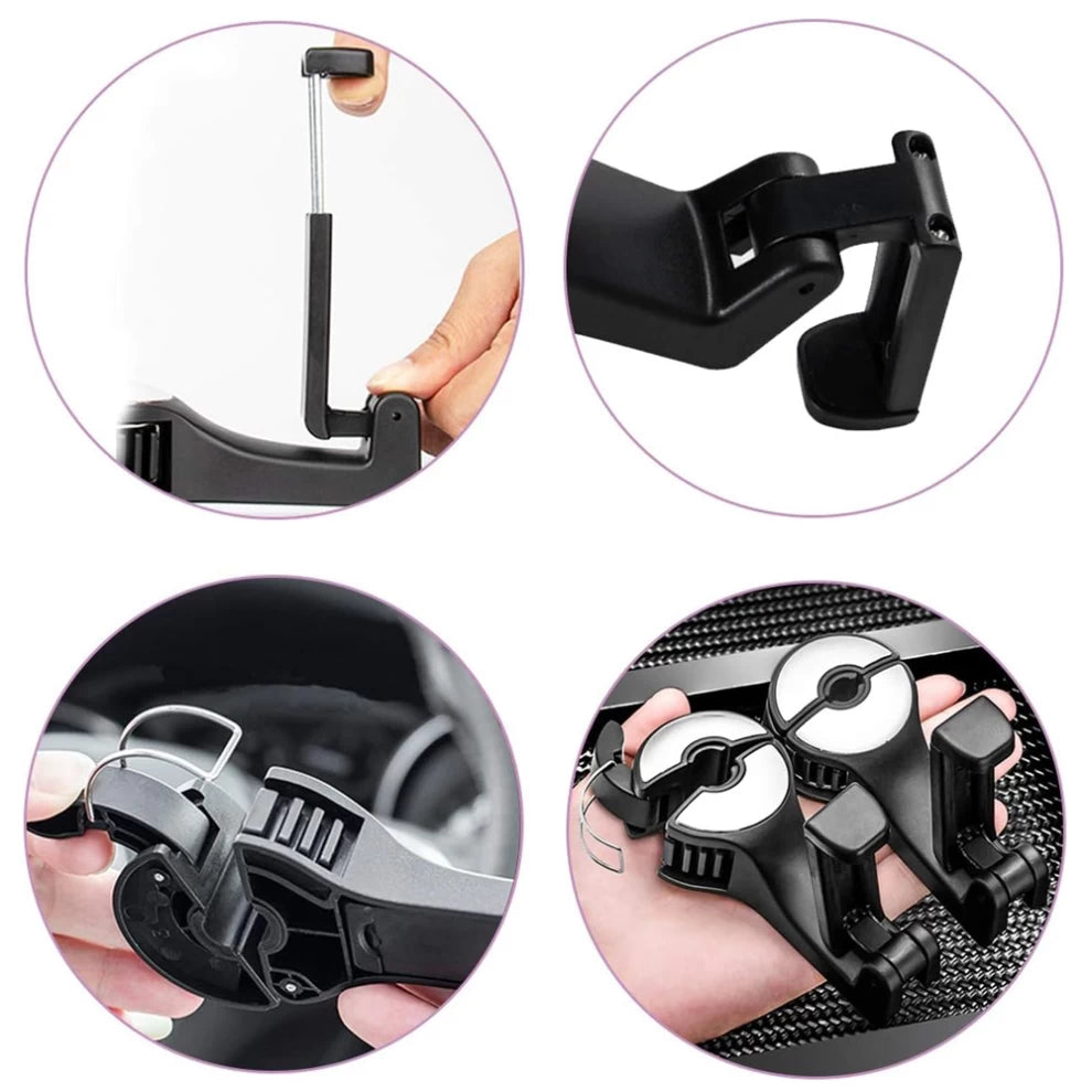 Car Hooks with Phone Holder 2 In 1