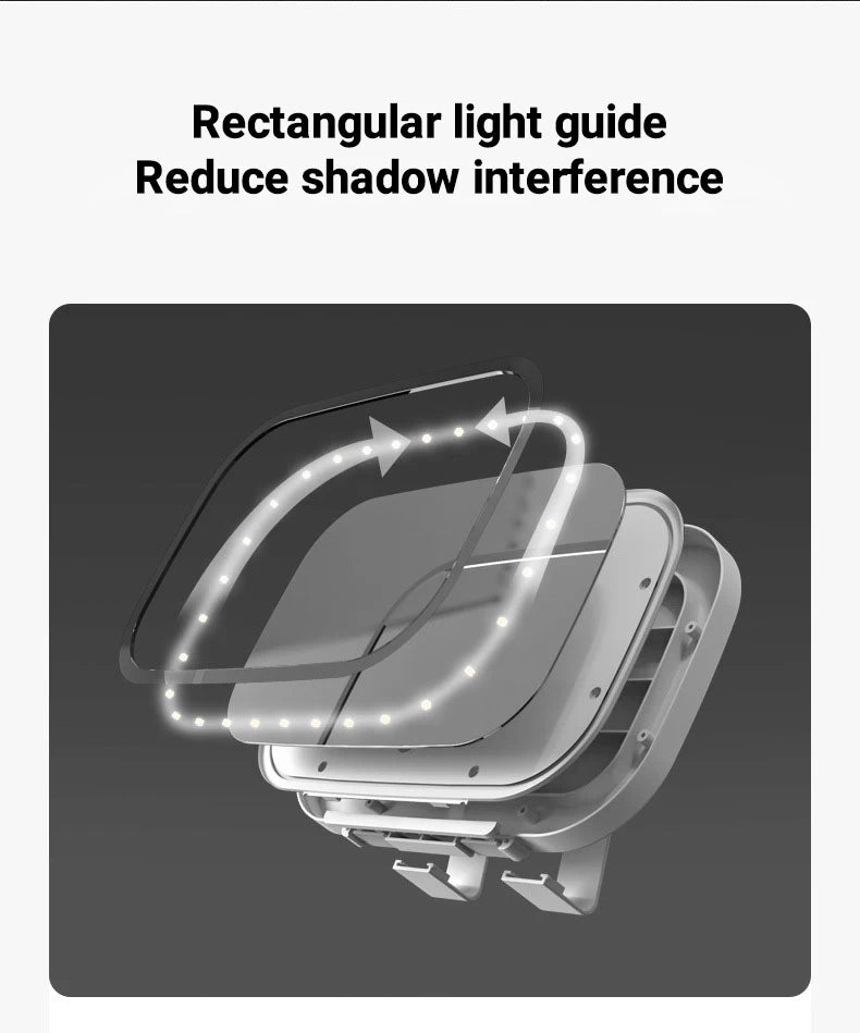 Car Visor Vanity Mirror with 3 Light Modes