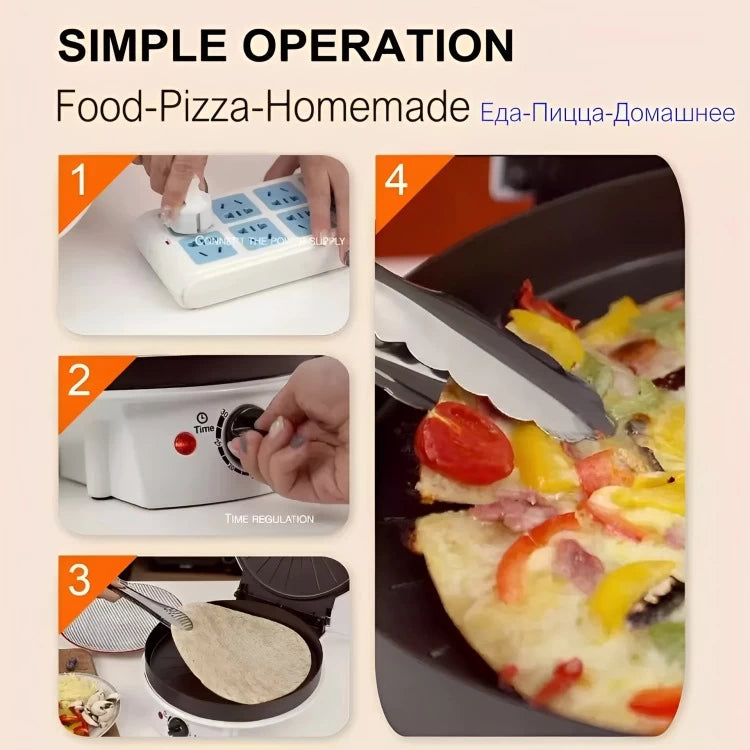 Sonifer Non-Stick Pizza Maker Machine  1500W Electric Oven SF-6086