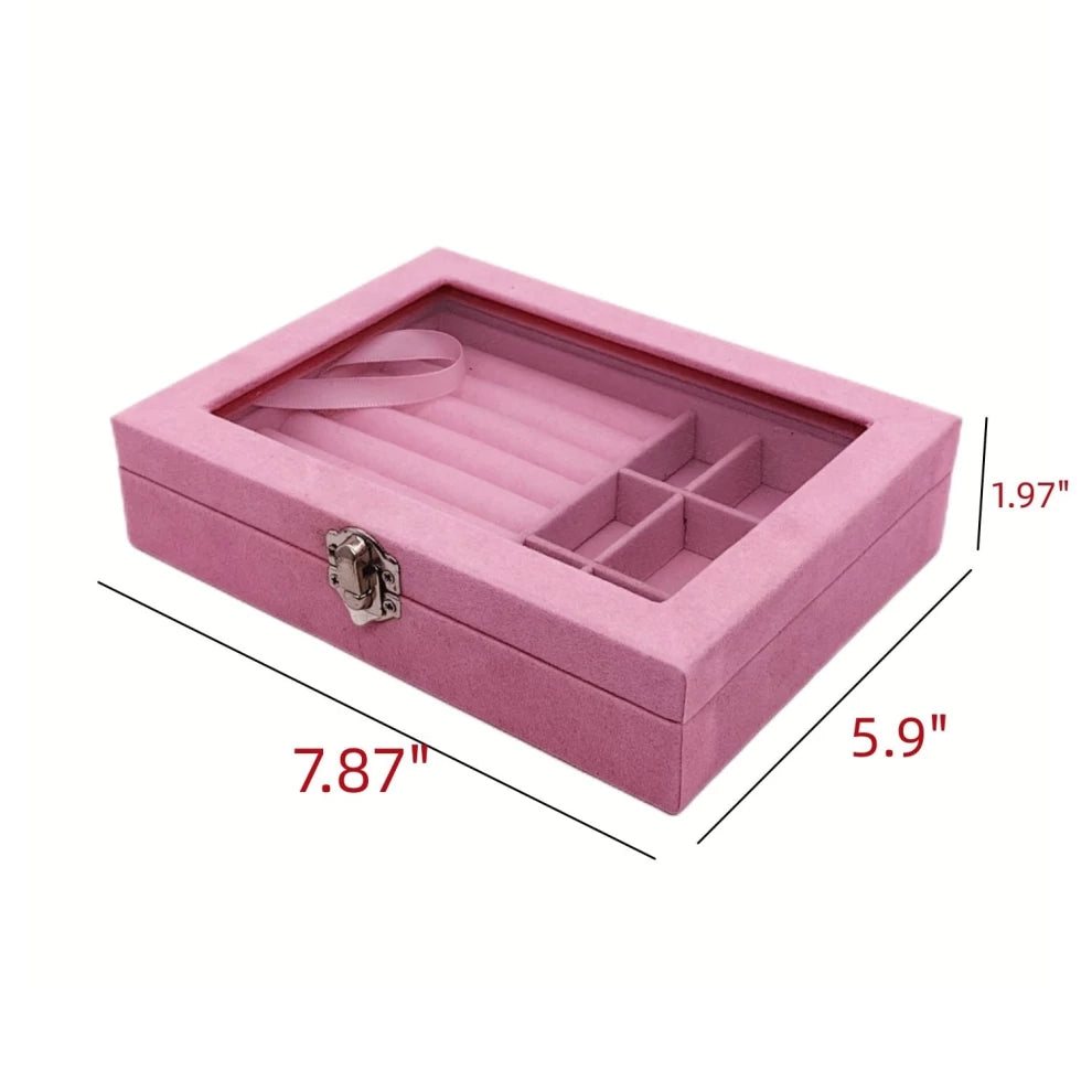 Box Jewelry Storage Case with Safety Lock