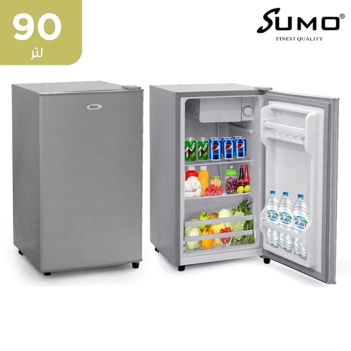 Sumo Single Door Refrigerator 90L – Silver