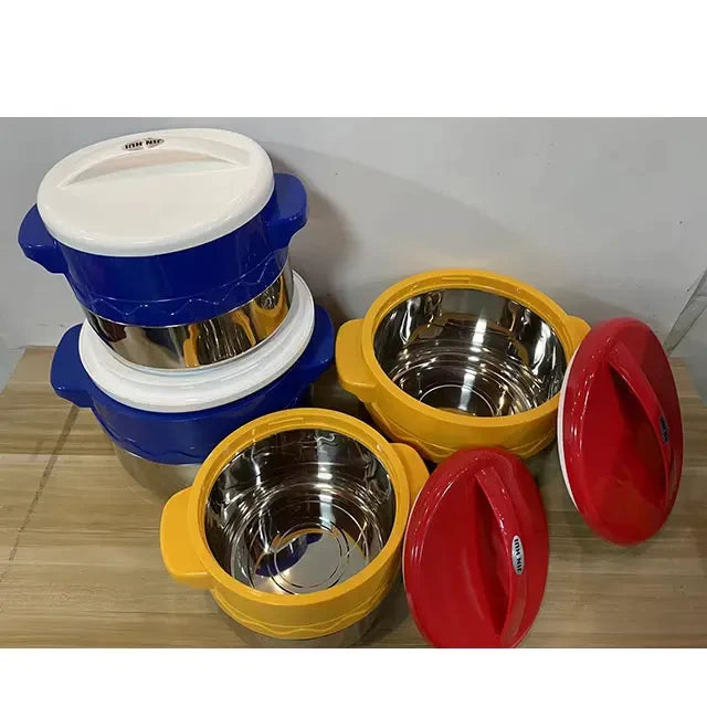 Stainless Steel Thermal Food Warmer Set – 2PCS Hot Retaining Casserole 8L + 12L