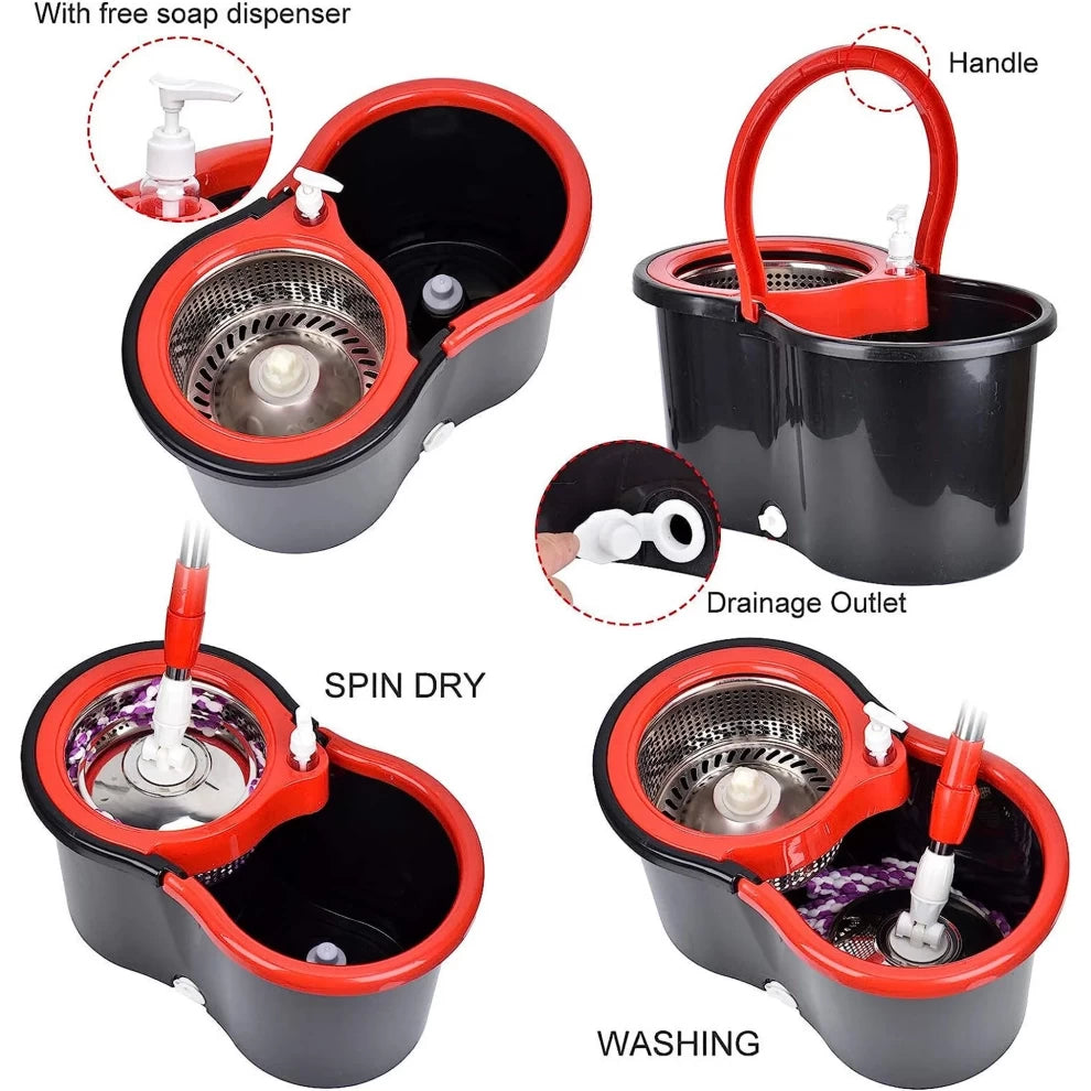 Spin Mop with Bucket – 360° Rotating Head