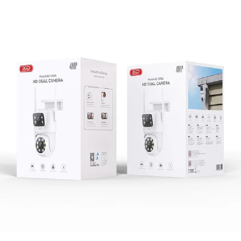 WiFi HD Dual Surveillance Home Camera – XO CR06 (Fixed + Movable)-Electricity