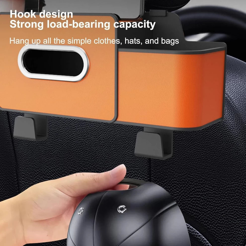 Space-Saving Car Back Seat Storage Box | Foldable Organizer for Car Essentials