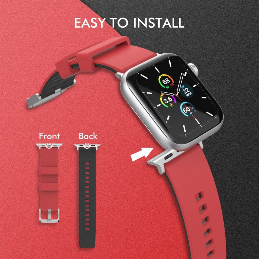 AhaStyle Band With DuoTone Design for Apple Watch 42/44mm-Red