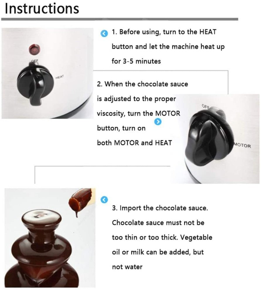 4-Tier Chocolate Fountain Machine -Large size 46CM